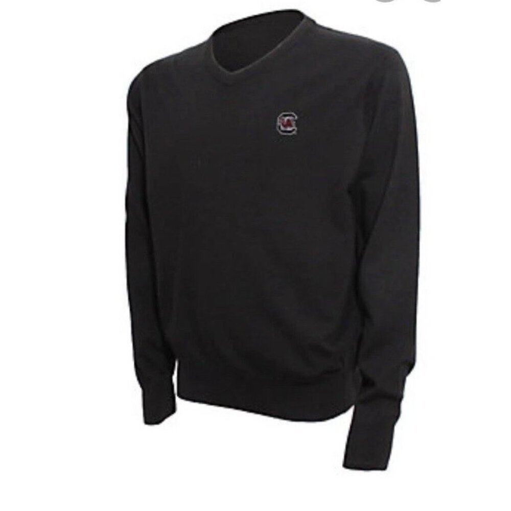 Vesi South Carolina Gamecocks Sweater Men’s Black V Neck Cotton blend size L USC